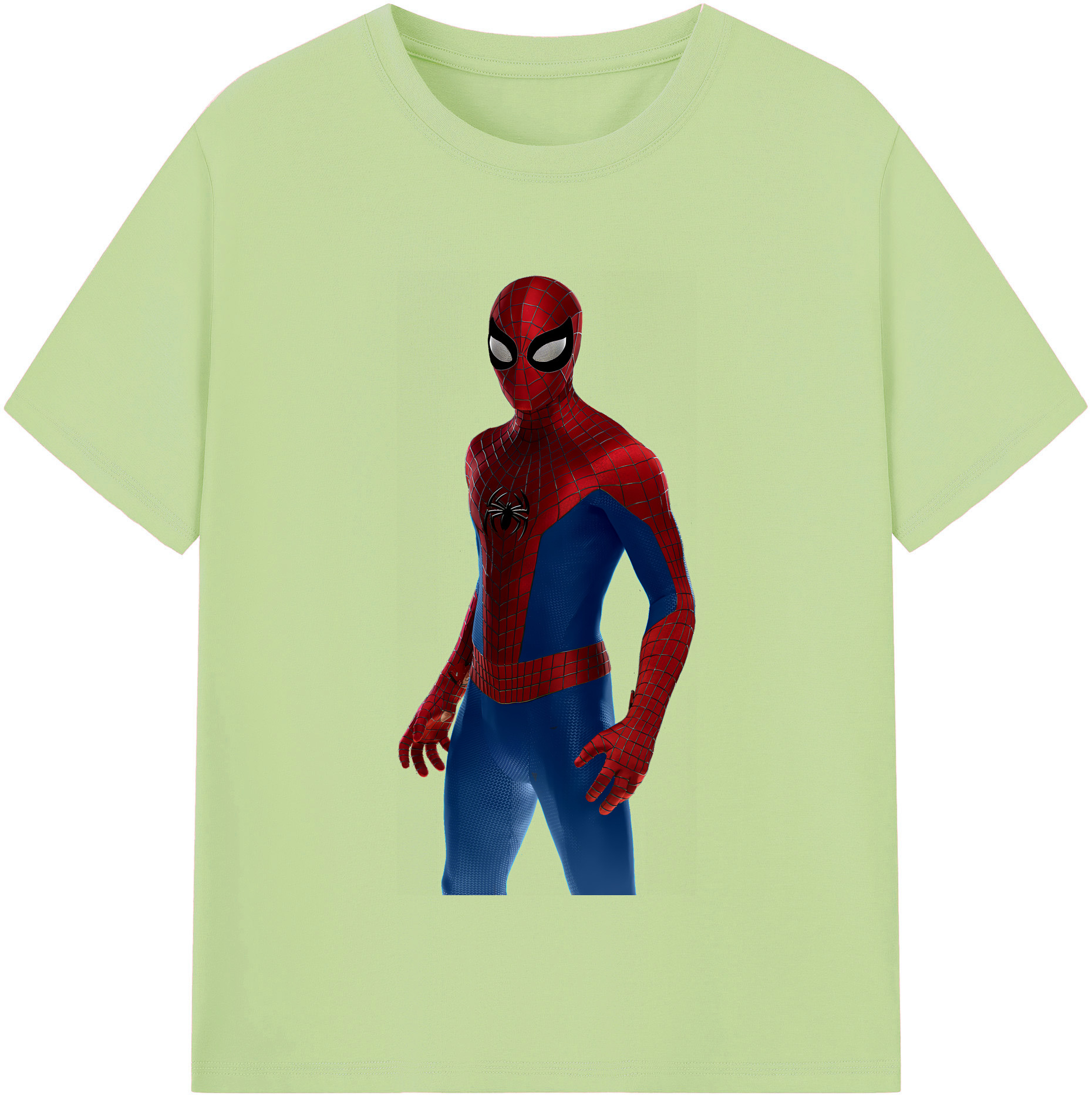 （画像用） Spider Man スパイダーマン 綿100％半袖Tシャツ（フロントプリント）